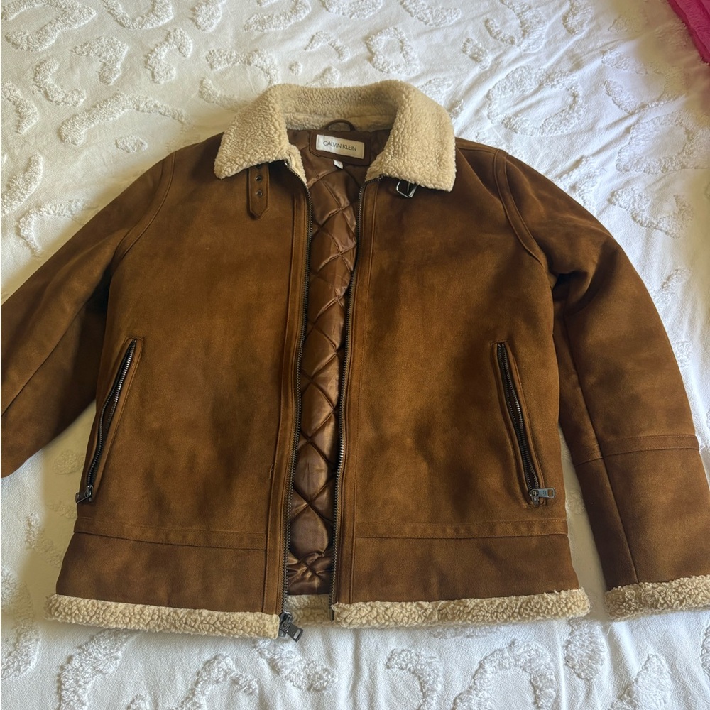 Calvin Klein Tan Shearling Jacket